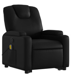 Fauteuil inclinable de massage Noir Similicuir