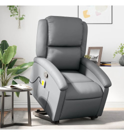 Fauteuil inclinable de massage Gris Similicuir