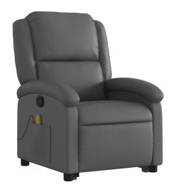 Fauteuil inclinable de massage Gris Similicuir