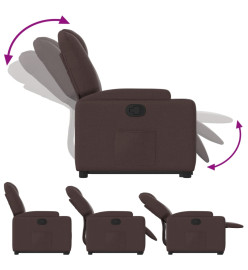 Fauteuil inclinable marron foncé tissu