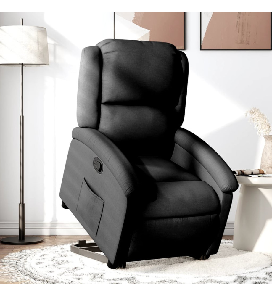 Fauteuil inclinable noir tissu