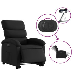 Fauteuil inclinable électrique noir similicuir