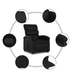 Fauteuil inclinable électrique noir similicuir