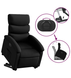 Fauteuil inclinable électrique noir similicuir