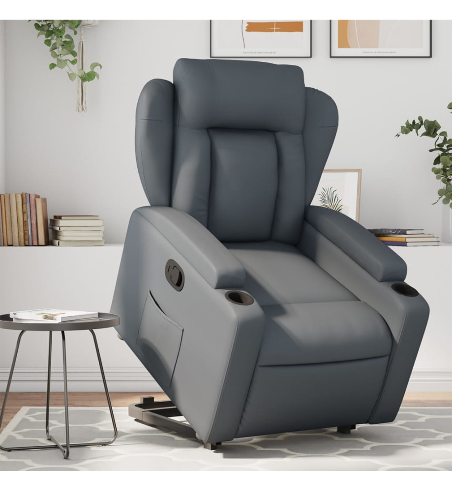 Fauteuil inclinable Gris Similicuir