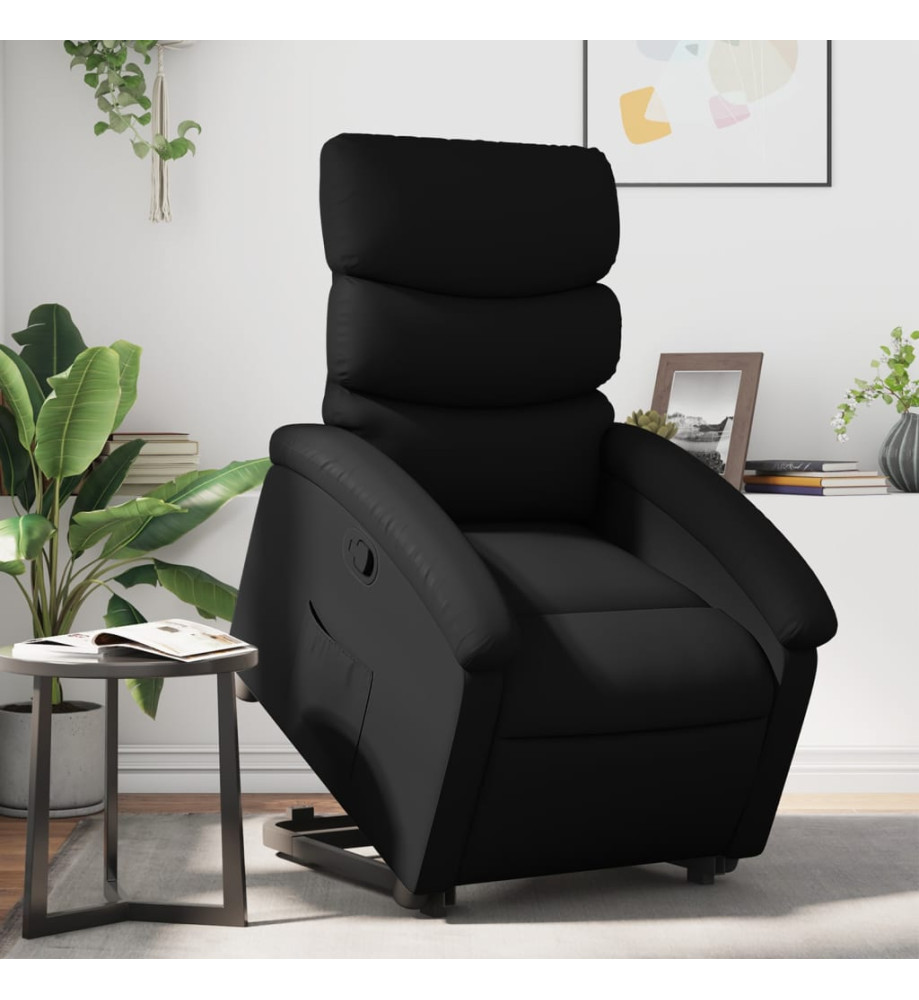 Fauteuil inclinable Noir Similicuir