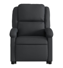 Fauteuil inclinable noir cuir véritable