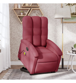 Fauteuil inclinable de massage Rouge bordeaux Tissu