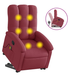 Fauteuil inclinable de massage Rouge bordeaux Tissu