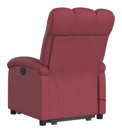 Fauteuil inclinable de massage Rouge bordeaux Tissu