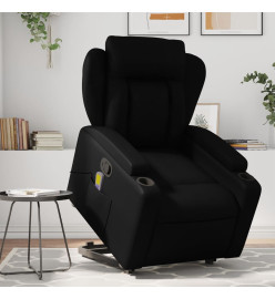 Fauteuil inclinable de massage Noir Similicuir