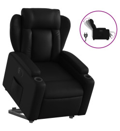 Fauteuil inclinable électrique noir similicuir