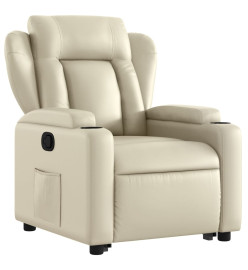 Fauteuil inclinable Crème Similicuir