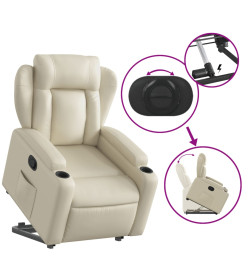 Fauteuil inclinable Crème Similicuir