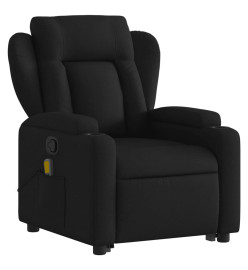 Fauteuil de massage inclinable Noir Tissu