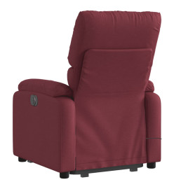 Fauteuil inclinable de massage électrique Rouge bordeaux Tissu