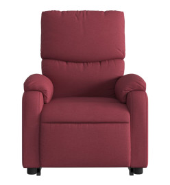 Fauteuil inclinable de massage électrique Rouge bordeaux Tissu