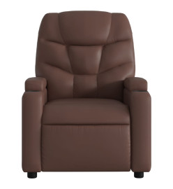 Fauteuil inclinable de massage électrique marron similicuir