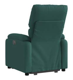 Fauteuil inclinable électrique vert foncé tissu