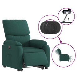 Fauteuil inclinable électrique vert foncé tissu