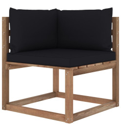 Salon palette de jardin 6 pcs et coussins Bois de pin imprégné
