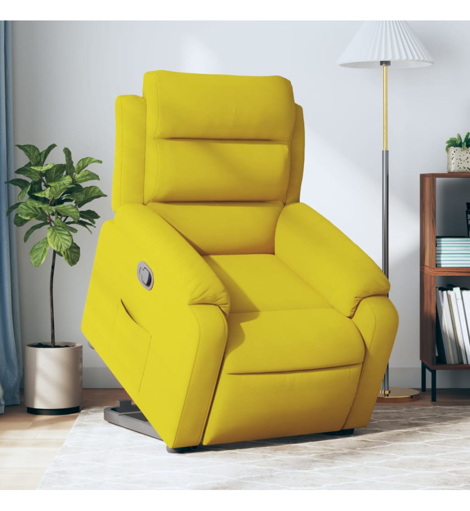 Fauteuil inclinable Jaune Velours