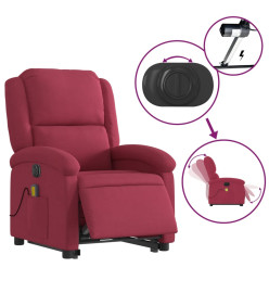 Fauteuil inclinable de massage électrique rouge bordeaux