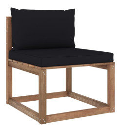 Salon palette de jardin 6 pcs et coussins Bois de pin imprégné