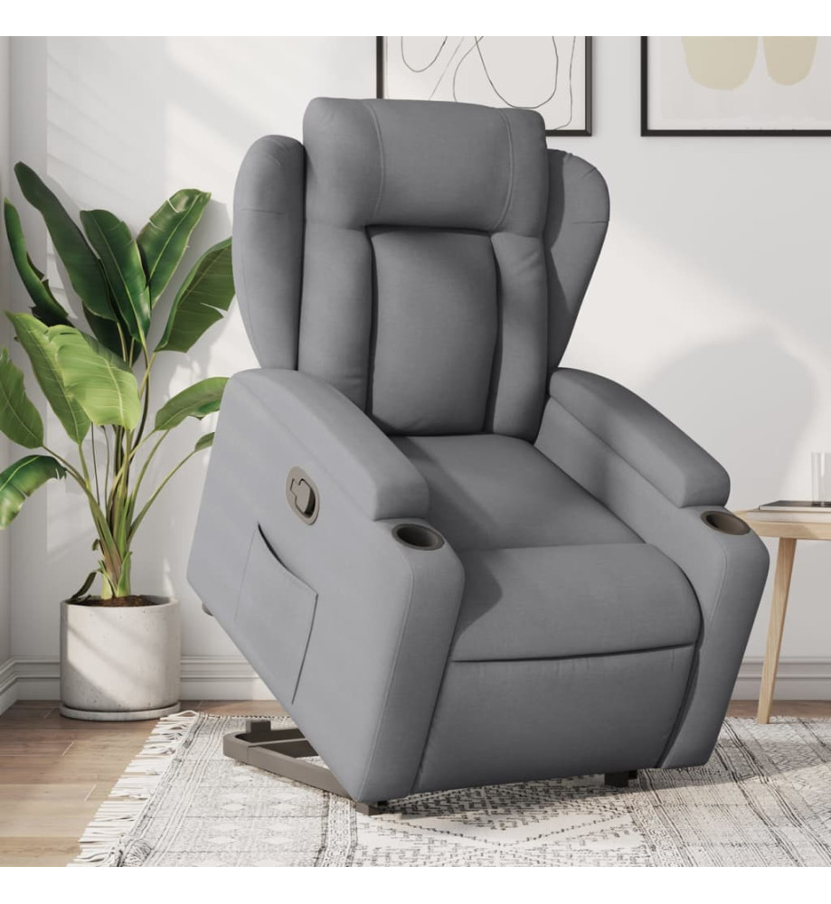 Fauteuil inclinable Gris clair Tissu