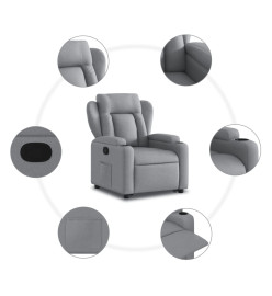 Fauteuil inclinable Gris clair Tissu