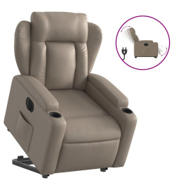 Fauteuil inclinable électrique cappuccino similicuir