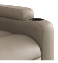 Fauteuil inclinable électrique cappuccino similicuir