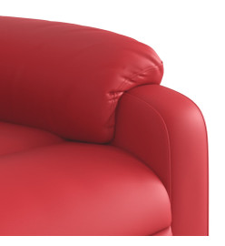 Fauteuil inclinable électrique rouge similicuir