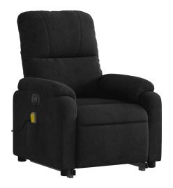 Fauteuil inclinable de massage électrique noir tissu microfibre