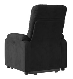 Fauteuil inclinable de massage électrique noir tissu microfibre