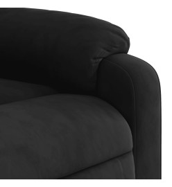 Fauteuil inclinable de massage électrique noir tissu microfibre