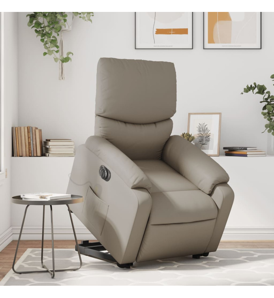 Fauteuil inclinable de massage électrique cappuccino similicuir