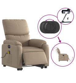 Fauteuil inclinable de massage électrique cappuccino similicuir