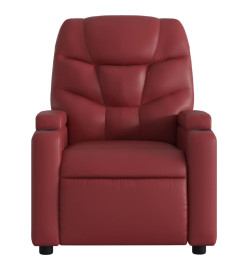 Fauteuil inclinable de massage électrique rouge bordeaux