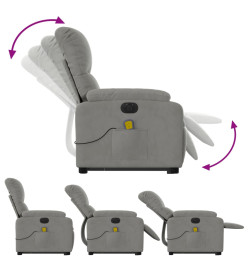 Fauteuil inclinable de massage électrique gris clair