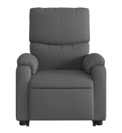 Fauteuil inclinable de massage électrique Gris foncé Tissu