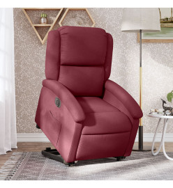 Fauteuil inclinable électrique rouge bordeaux tissu