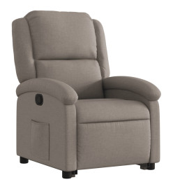 Fauteuil inclinable taupe tissu