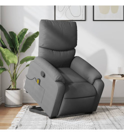 Fauteuil de massage inclinable Gris foncé Tissu