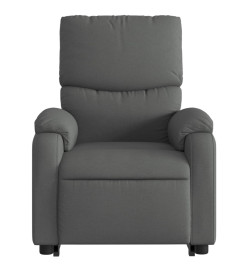 Fauteuil de massage inclinable Gris foncé Tissu