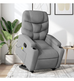 Fauteuil de massage inclinable Gris clair Tissu