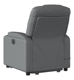 Fauteuil inclinable de massage électrique gris similicuir