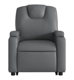 Fauteuil inclinable de massage électrique gris similicuir