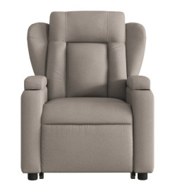 Fauteuil inclinable de massage électrique Taupe Tissu