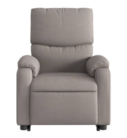 Fauteuil inclinable de massage électrique Taupe Tissu